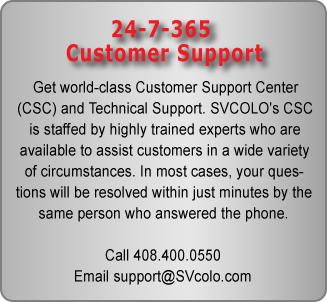 SVCOLO 24-7-365 Customer Support